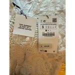 ZARA  V-Neck Contrast Crochet Knit Lace Midi Dress White Size S NWT Photo 10