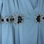 Soft Surroundings NWOT  Shirt M Y2K Embellished Bling Jersey Knit Babydoll Blouse Photo 3