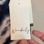 Wonderly  NWT blue tie dye fleece pull-on drawstring cuffed shorts w/ pockets. S Photo 3