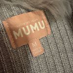 Show Me Your Mumu  Lombardi Sparkle Faux Fur Collared Silver Cardigan sz Medium Photo 3