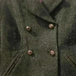 Boden Blazer Jacket Charcoal Gray Wool Short Double Breasted Size 6 US Photo 2