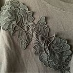 Anthropolgie Akemi + Kin Embroidered Blue Floral Flowy Short Sleeve Top Size M Size M Photo 7