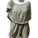 Iconic Luxe Women's off the Shoulder Gray Romper Size L Casual Summer Size L Photo 3