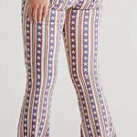 Free People NEW Free PeoplePenny Pull On Flare Jeans Stars And Stripes Print , 27 Photo 0