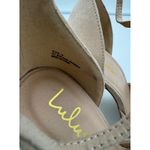 Lulus Laura Light Nude Suede Ankle Strap Heels Size 9 Photo 5