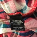 Rhapsody  I 3/4 Sleeve Plaid V-Neck Top Photo 9