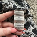 Free People  Moon River black & white floral print long sleeve top size S Photo 7