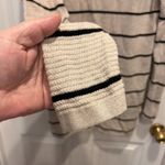 Old Navy Cream And Black Striped V-neck Sweater Tunic Womens Size Large Photo 2