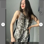 Armani Exchange A|X Snakeskin Print Zipper Dress – Size 2 Photo 2
