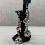 Silver Victorian Hand & Sun Dangle Ear Wire Earrings Gothic Witchy Jewelry Photo 0