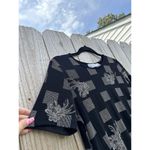 Jaclyn Smith Vintage Womens Blouse Slinky Knit No Iron Travel Size Small Black Photo 3