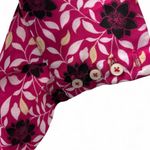 Ann Taylor  Black and Pink Graphic Long Sleeve Blouse Photo 3