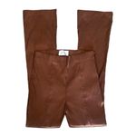 Free People Hosbjerg x  Women’s Elora Metallic Walnut High Waist Split Hem Pants Photo 2