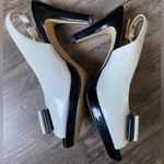 Anne Klein Women’s Black & Cream Slingback Heels Size 6.5 Photo 8