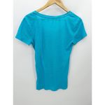 Victoria's Secret  Shirt Women MEDIUM Blue Short Sleeve Cotton Lingerie Sleep Photo 1