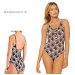 Bleu Rod Beattie New. snake print plunge swimsuit. Size 6. Retails $119 Photo 1