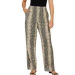 Le lis  Snakeskin Print Denim High Waist Straight Leg Pants Medium Photo 1