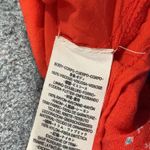 Free People  Vibrant Red Orange Floral Midi Dress Photo 5