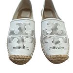 Tory Burch Perforated Logo Flat Espadrille in White Photo 6