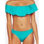 Trina Turk  Jade Ruffle Flutter Getaway Off the Shoulder Bandeau Bikini  8 = M‎ Photo 2