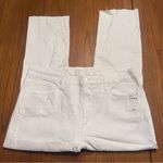 Good American Good Legs High Rise Straight Leg Raw Hem Jeans in White Size 20 Photo 4