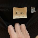 Elie Tahari Ribbed Smocked Fitted Black Sweater Photo 1