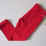 Lucky Brand NWT Sienna Slim Boyfriend in Ropesville Red Destroyed Jeans 00 / 24 Photo 4