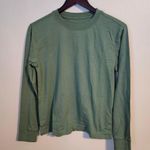 Allbirds  Long Sleeve Tee Cotton Hazy Cargo Casual Athleisure Neutral Solid Green Photo 1