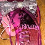 Juicy Couture Juicy Couture Pink Sandals with Glitter Bow Size 8 Jelly Shoes Glitzy Photo 3