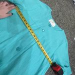 Vintage Stan Herman blue cotton blend short sleeve button down robe dress L Size L Photo 5