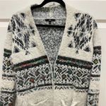 My Michelle MM by  White Fuzzy Aztec Long Cardigan Sweater Photo 3
