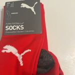 Puma Football Socks Red White Kneehigh Team Liga padded ankle Socks Sz 3 (5-6) Photo 5