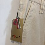 Cycle of Italy women's size 27 low waist cotton gold studded beige chino pants Photo 2