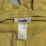 ANDIE NWT The Bioko Dress Honeysuckle Hooded Pockets V Neck Terry Knit Hoodie S Photo 3