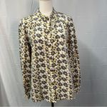 CAbi Providence Shirt Jacket #5854 Gray White Yellow Print spring Woman’s large Photo 5