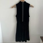 Vans  Black High Neck Exposed Zipper Skater Girl Velour Dress Medium Photo 4