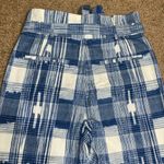 Robert Rodriguez Robert Rodriquez Hollie Plaid Ruffle Paperbag Tie-Waist Trouser Pant Blue 6‎ Photo 8