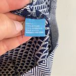 J. McLaughlin  Navy Chevron Print Scuba Full Zip Slim Jacket Size Large Photo 6