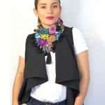 Pastel butterflies Embroidered Boho Western bandana Photo 6