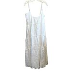 Eberjay Eberjey Kesia Sleeveless Linen Sleep Nap Dress Size Large White Tiered Maxi Gown Photo 2