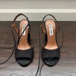 Steve Madden Serrina Black Leather Lace-Up Heels size 5.5 Photo 5