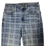 American Eagle  Outfitters Mom Straight Jean Stretch Plaid Print Photo 1
