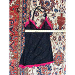 Oh La La Chéri Black Lace Chemise Slip Dress Lingerie Nightie Pink Trim Sexy M Size M Photo 2