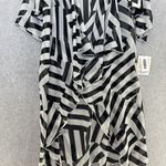 LuLaRoe  Women's Coverup Long Sheer Short Sleeve Abstract Black White Small Photo 11