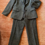 Talbots  Women Wool Suit Blazer & Lined Capri Pants Size 14 Made in Japan Photo 0