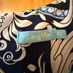 J. McLaughlin  Catalina Cloth Sheath Dress Navy Blue Pattern Sleeveless Womens XS Photo 7