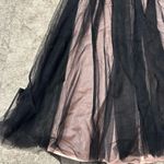 Elegant Black and Pink Embellished Top and Skirt Formal Gown Set Size 4 Photo 1