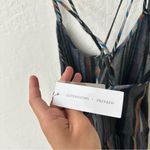 Outerknown  Cielo Black Gray Blue Stripe Organic Cotton Babydoll Dress XS Photo 3