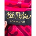 Bob Mackie Wearable Art Batik Printed Midi Dress Pink 1X Stretch Liquid Knit Photo 5