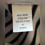 Chico's Sz 2 US L Black White Stripe Embroidered Floral Stretch Cotton Knit Top Photo 8